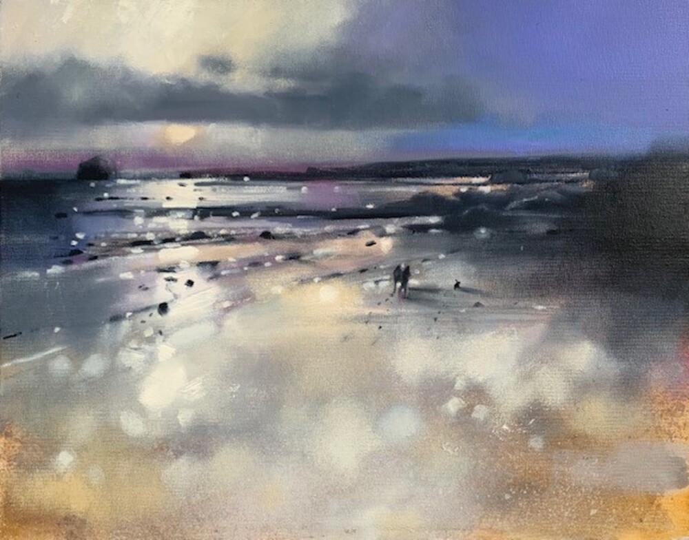 'Sunset Walk, North Berwick' by artist Emma S. Davis